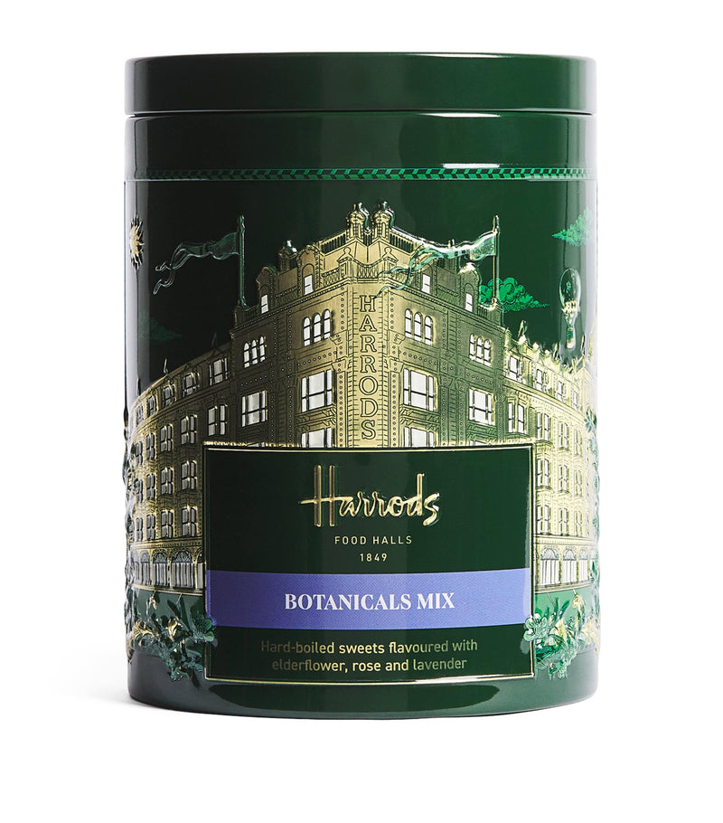 Harrods floral hard-boiled sweets assortment in elderflower, rose, lavender 200g, UK version