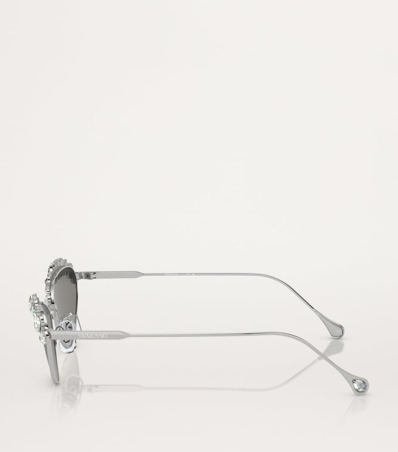 Swarovski cat eye sunglasses with crystal embellishments, UK version