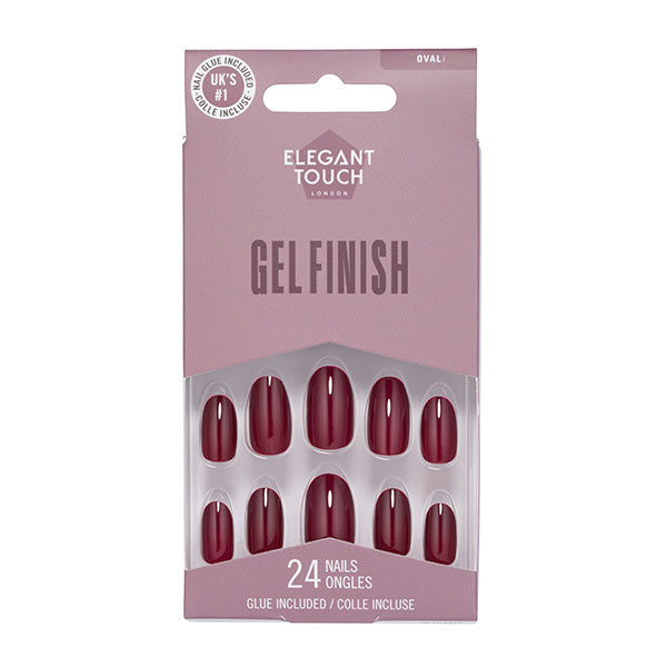 Elegant Touch Core Polish Black Cherry False Nails - McGrocer