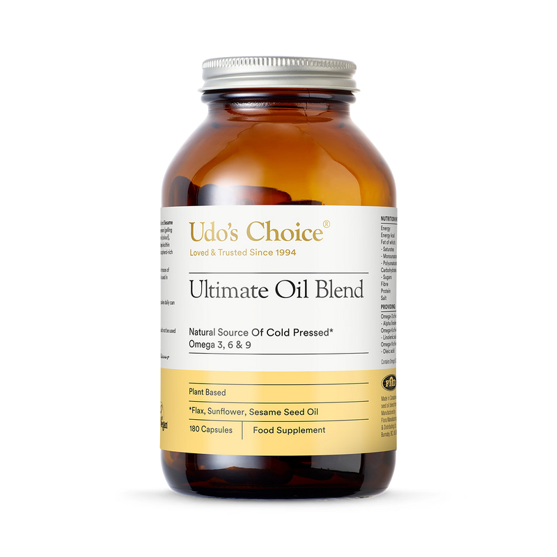 Udo's Choice Omega 3-6-9 Ultimate Oil Blend 180 capsules, UK version