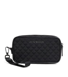 Emporio Armani jacquard logo wash bag with wrist strap, UK version