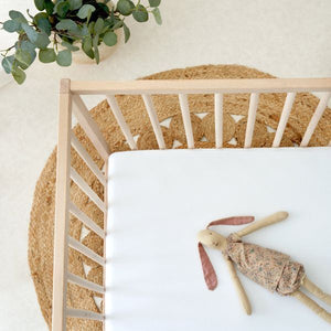 The Tiny Bed Co. Premium Organic Cot Bed Sheet Fitted Cotton 140 x 70cm