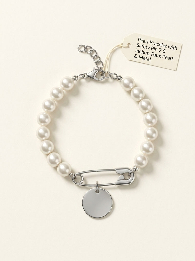 Vivienne Westwood platinum-plated glass-pearls bracelet 18cm, UK version