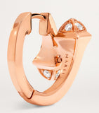 MARLI New York rose gold and diamond huggie earrings (British brand)