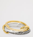 Spinelli Kilcollin mixed gold and diamond Scorpio ring, imported from the UK
