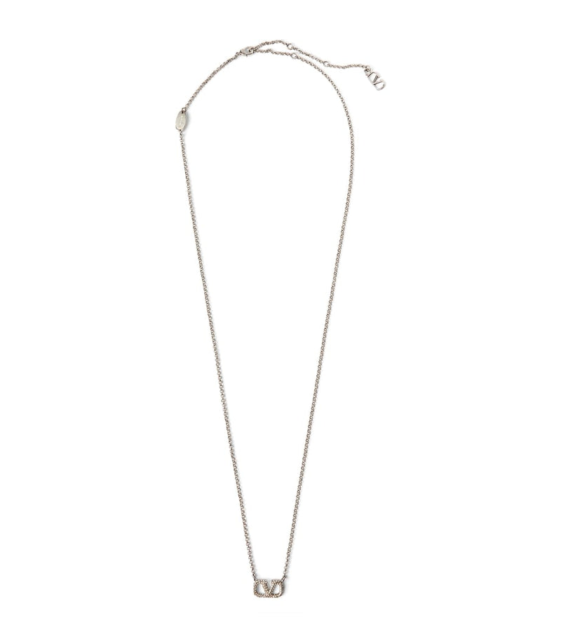 Valentino Garavani crystal VLogo necklace - British product