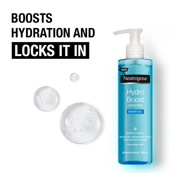 Neutrogena Hydro Boost Water Gel Cleanser 200ml, imported from the UK