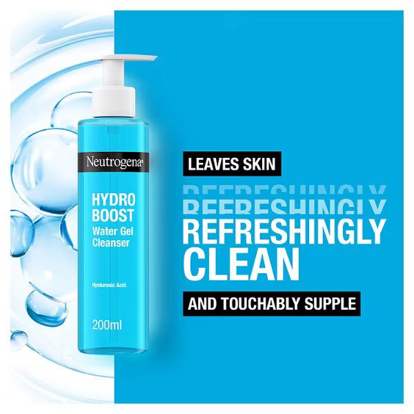 Neutrogena Hydro Boost Water Gel Cleanser 200ml, imported from the UK