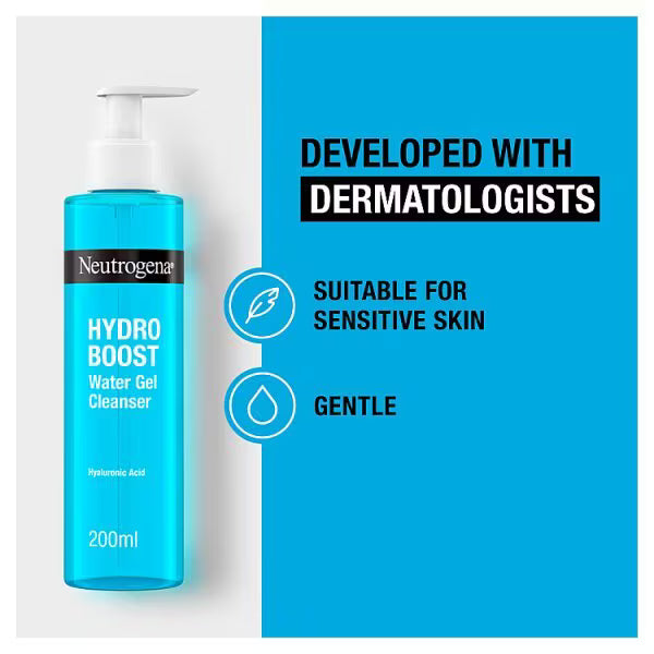 Neutrogena Hydro Boost Water Gel Cleanser 200ml, imported from the UK