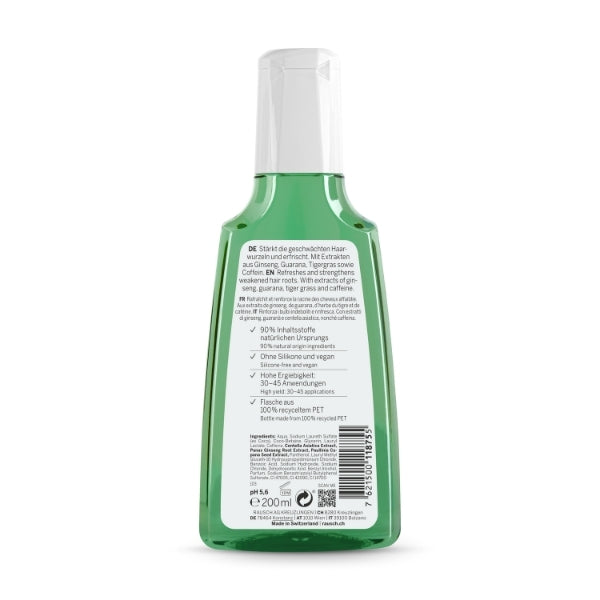 Rausch Caffeine Shampoo with Ginseng 200ml, imported from the UK