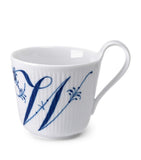 Royal Copenhagen porcelain fluted alphabet mug, imported from the UK
