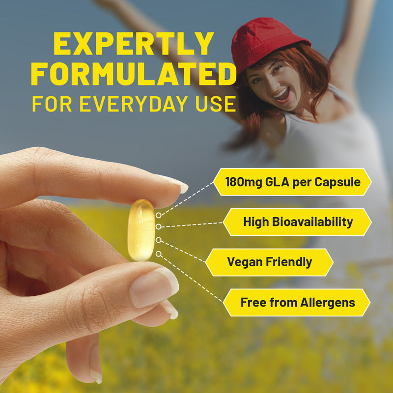 Prowise Healthcare evening primrose oil 2000mg 60 softgels, imported from the UK