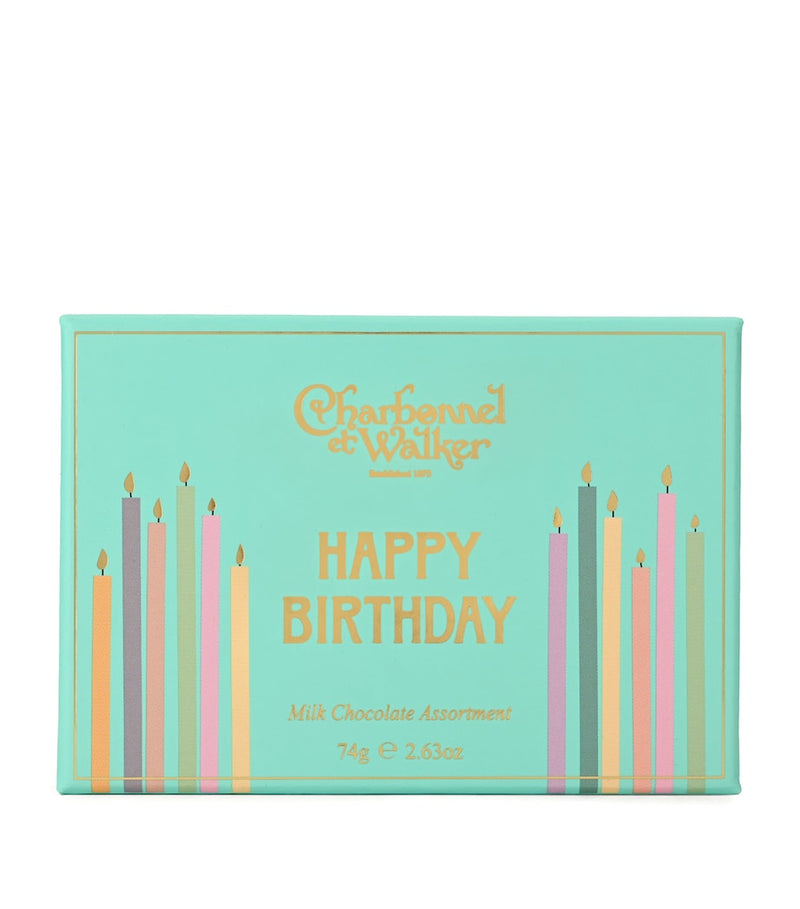 Charbonnel et Walker milk chocolate truffles Happy Birthday 74g, UK version