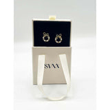 Superdrug SVNX Pearl & Diamante Bow Wreath Stud Earrings- Buy online at McGrocer