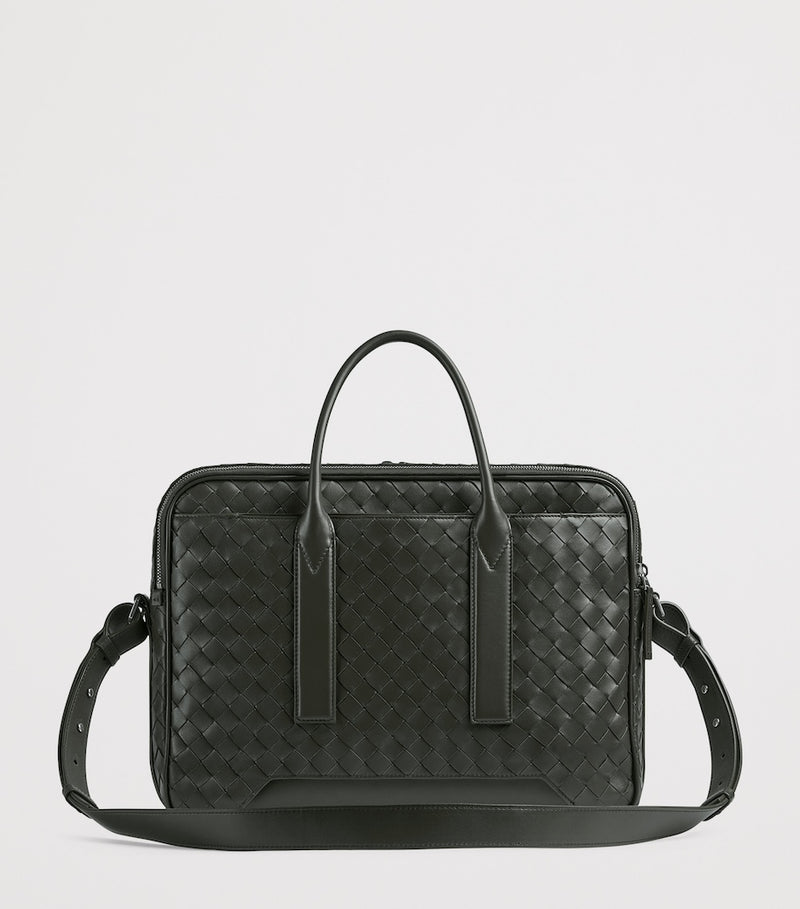 Bottega Veneta leather Intrecciato Getaway briefcase (British brand)