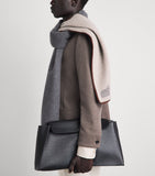 Colombo cashmere nubuck-trim scarf 35x216cm, UK version