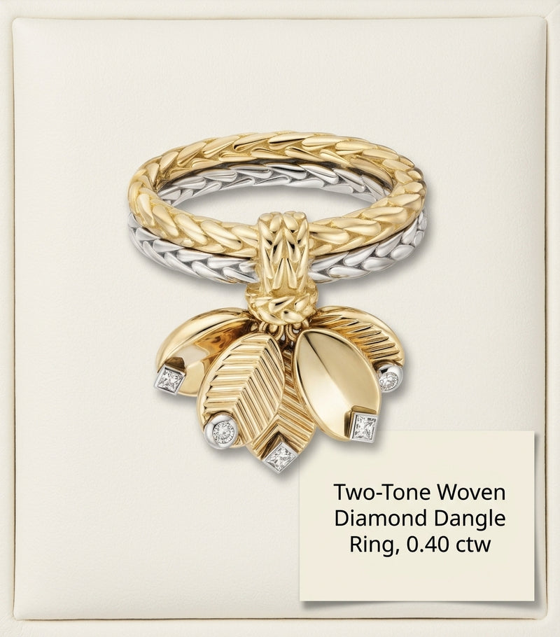 Cartier Grain de Café ring in yellow gold and white gold with diamond, UK version