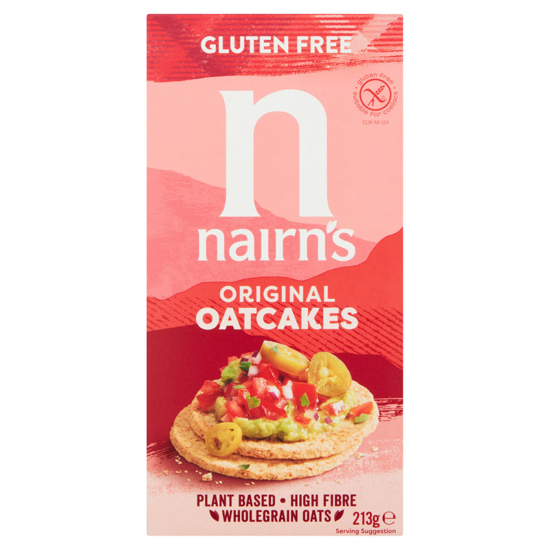 Nairn's Gluten Free Original Oatcakes 213g, imported from the UK