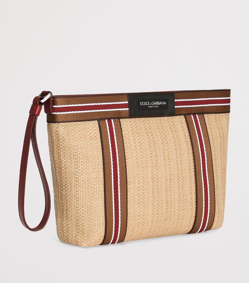 Dolce&Gabbana raffia-effect wash bag, UK version