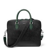 Harrods Aspinal Of London Slim Leather Shield Briefcase- Buy online at McGrocer