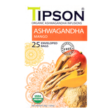 Holland & Barrett Tipson Organic Ashwagandha Ginger Peach Herbal Tea Bags 25- Buy online at McGrocer
