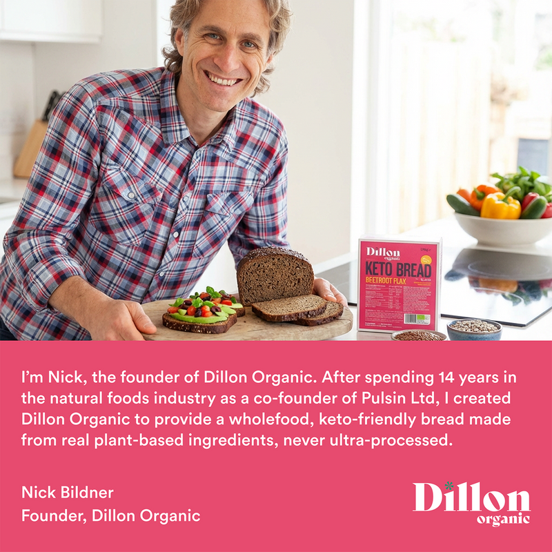 Dillon Organic Beetroot Flax Keto Bread 250g