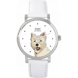 Superdrug Toff London White Ladies West Highland Terrier Dog Head Watch- Buy online at McGrocer