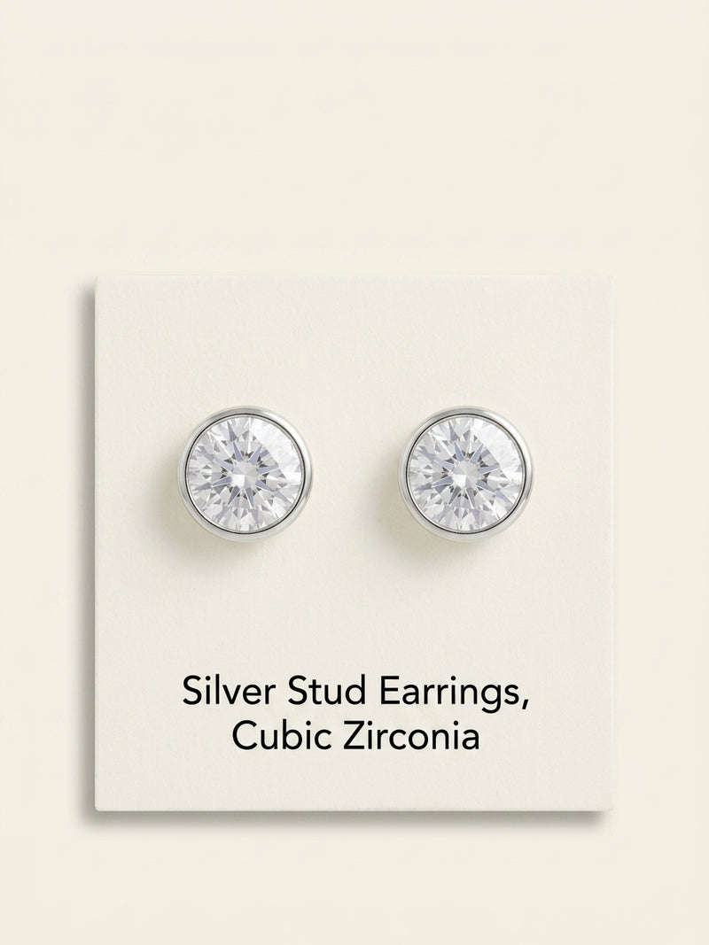 Vivienne Westwood platinum-plated cubic zirconia earrings (British brand)