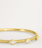 Jade Trau small yellow gold diamond bangle - British product