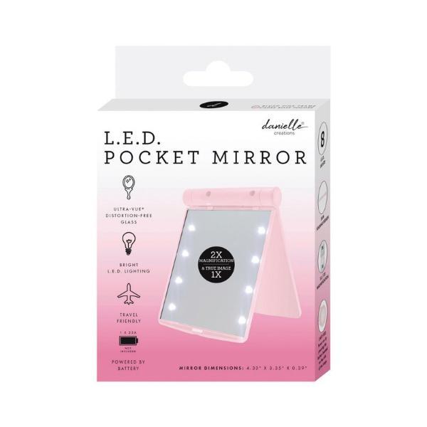 Danielle Creations LED pocket magnification mirror, imported from the UK