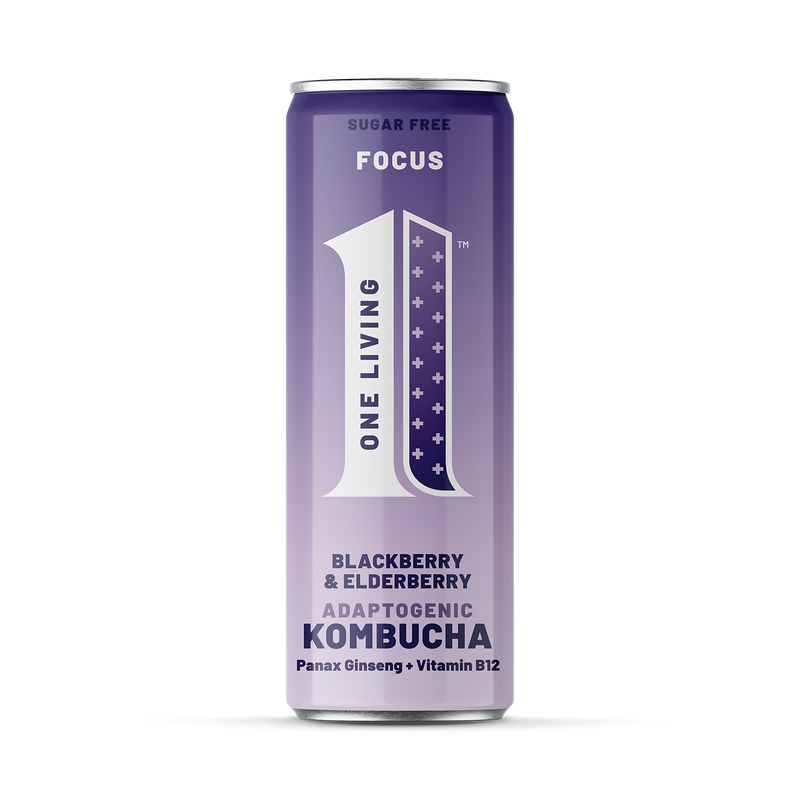 One Living FOCUS Blackberry & Elderberry Kombucha 12x250ml