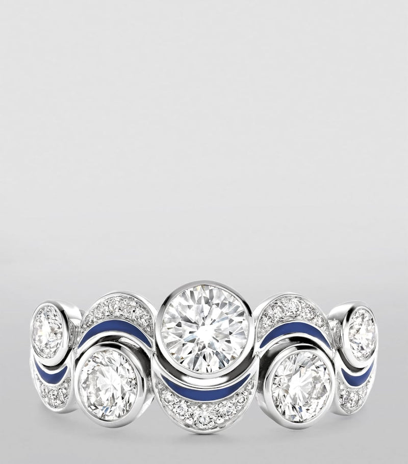 Boodles Over the Moon platinum diamond ring, imported from the UK