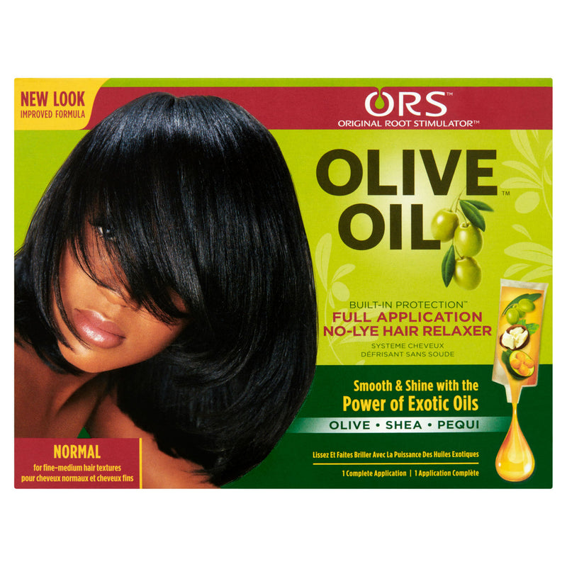 ORS olive oil no-lye hair relaxer kit normal, imported from the UK