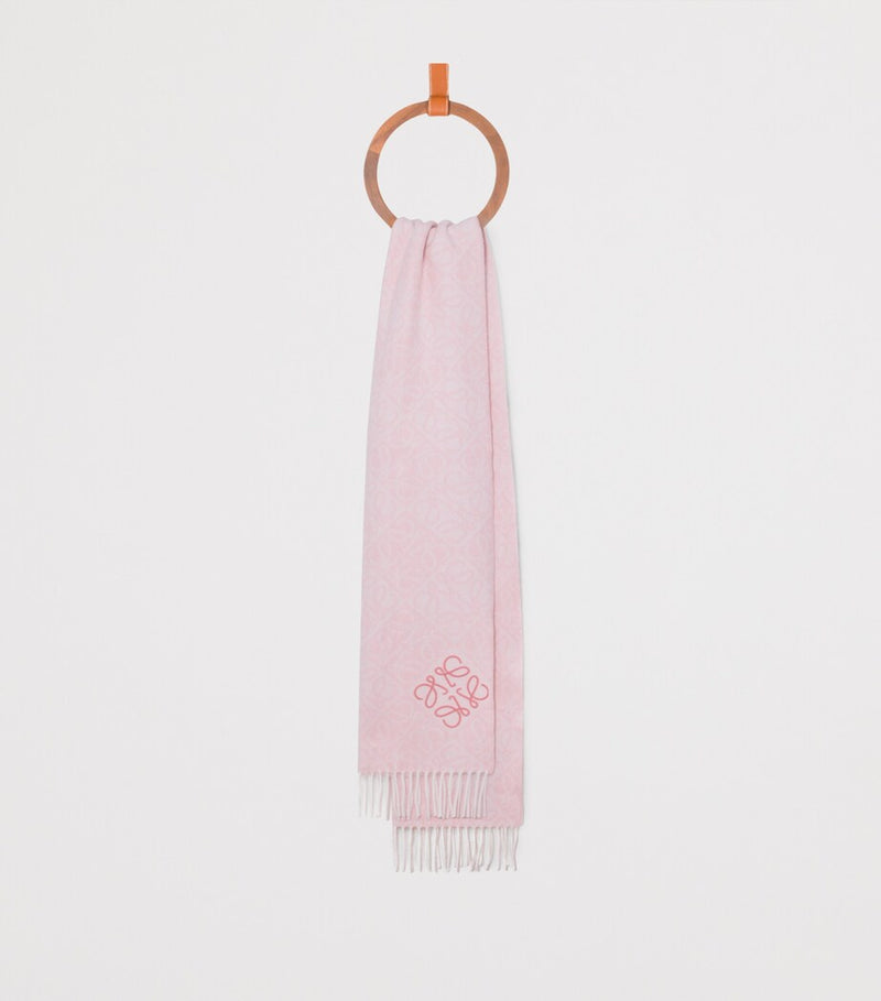 LOEWE Wool-Cashmere Anagram Scarf, imported from the UK