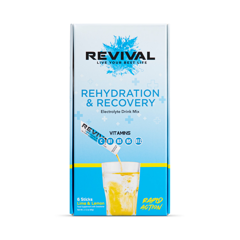 Revival Rehydration Recovery Lemon Lime sachets 6 pack (British brand)