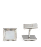 Dunhill sterling silver cufflinks with mother of pearl (British brand)