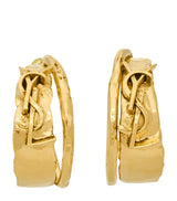 Harrods Saint Laurent Textured Cassandre Hoop Earrings- Buy online at McGrocer