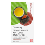 Clearspring Organic Japanese Matcha Turmeric, Green Tea 20 Tea Bags - Turmeric Green Tea