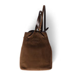 Miu Miu suede logo pouch with adjustable strap, UK version