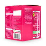Sugar-Free Kombucha with Ginseng and Vitamin C for Gut Health, 4x250ml