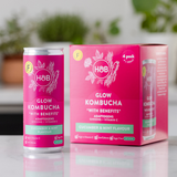 Sugar-Free Kombucha with Ginseng and Vitamin C for Gut Health, 4x250ml