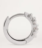Suzanne Kalan white gold huggie earrings with diamonds 4mm, UK version