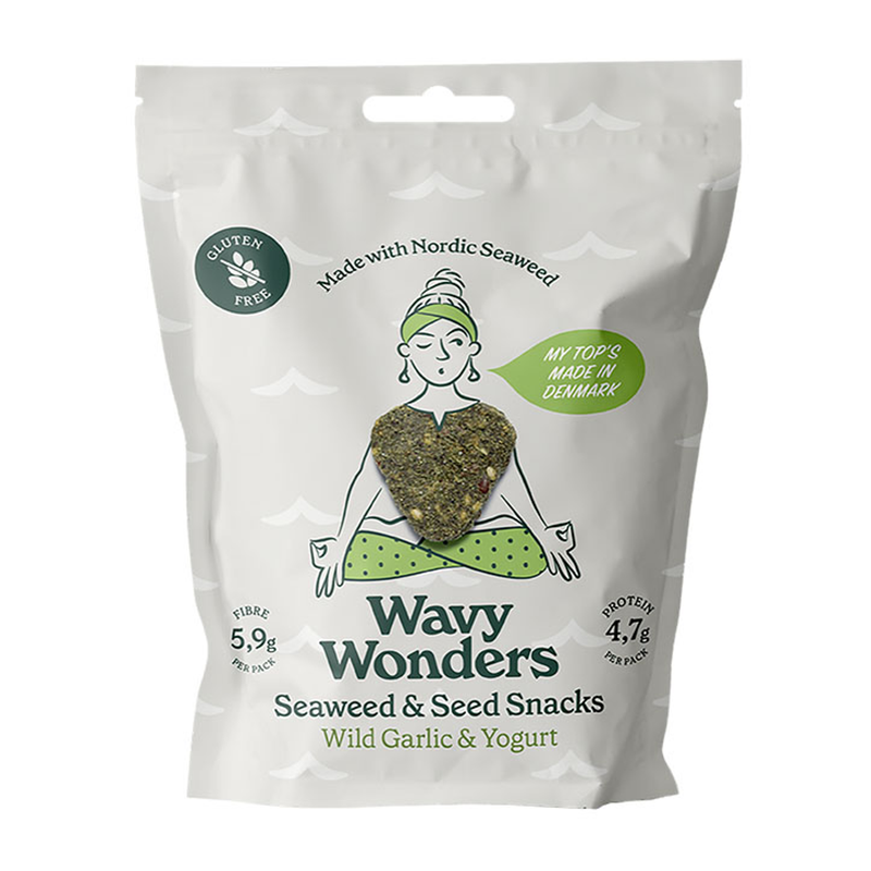 Wavy Wonders Seaweed & Seed Snack Garlic & Yoghurt 30g - Garlic & Yoghurt