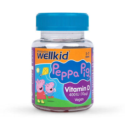 Holland & Barrett Vitabiotics Wellkid Peppa Pig Strawberry Vitamin D Jellies 30 Pack- Buy online at McGrocer