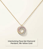 Cartier Trinity diamond necklace 36-40cm, imported from the UK