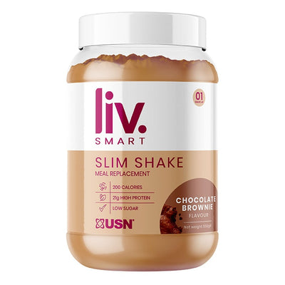 Holland & Barrett USN Liv.Smart Slim Shake Måltidserstatning Sjokolade Brownie 550g- Kjøp online hos McGrocer