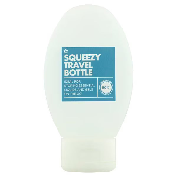 Superdrug Squeezy Travel Bottle 80ml Recycled Plastic (British brand)