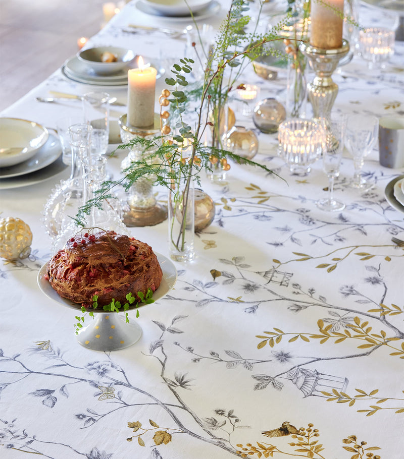 Alexandre Turpault Linen Botanical Tablecloth 170cm x 380cm - British product