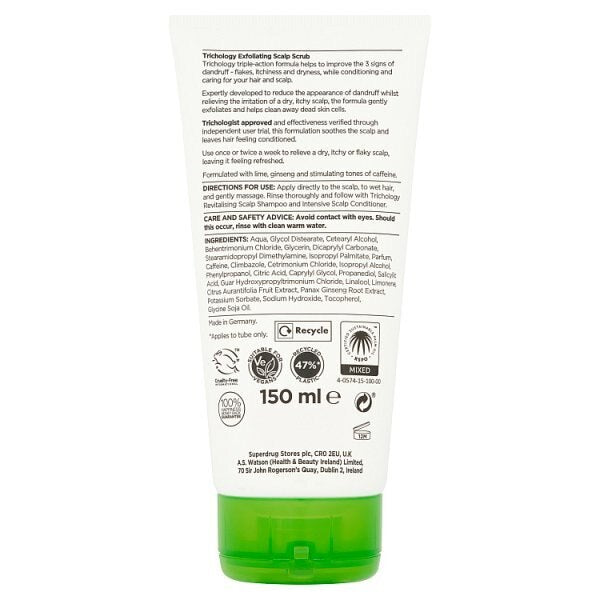 Superdrug Trichology Scalp Scrub 150ml GOODS Superdrug