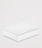 WOLF silver-plated watch and jewellery storage box with removable trays, 25x32x9cm (British brand)